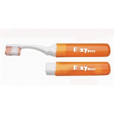 Дорожная зубная щетка FoxyDent Protection Оранжевая средняя жесткость