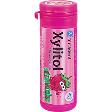 Жевательная резинка с ксилитолом для детей Miradent Xylitol chewing gum for kids Клубника 30 шт