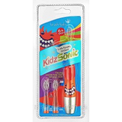 Звуковая зубная щетка Brush-Baby KidzSonic от 6 лет красная