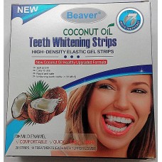 Полоски для отбеливания зубов с кокосовым маслом Beaver Teeth Whitening Coconut Oil Strips Blue