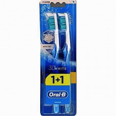 Зубная щетка Oral-B 3D White Отбеливание средняя жесткость 1+1 шт