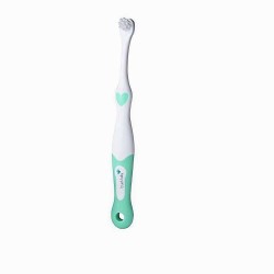 Детская зубная щетка Brush-Baby FirstBrush от 0 до 18 месяцев зелёная