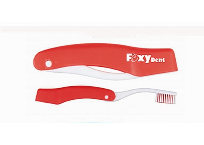 Дорожная зубная щетка FoxyDent Total Красная средней жесткости