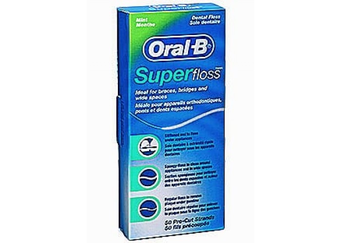 Зубная нить (флоссы) Oral-B Super Floss 50 шт