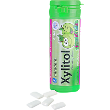 Жевательная резинка с ксилитолом для детей Miradent Xylitol chewing gum for kids Яблоко 30 шт