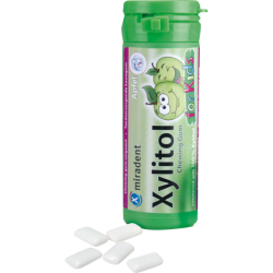 Жевательная резинка с ксилитолом для детей Miradent Xylitol chewing gum for kids Яблоко 30 шт