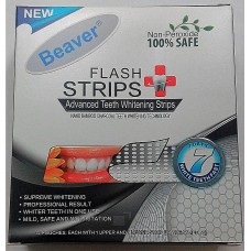 Полоски для отбеливания зубов с бамбуковым углем Beaver Flash Strips Blue