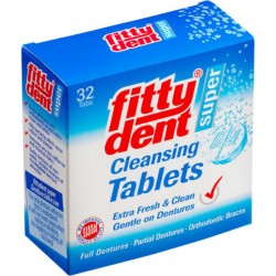 Таблетки для очистки зубных протезов Fittydent Super 32 шт