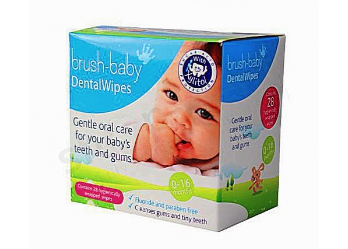 Стоматологические салфетки Brush-Baby Dental Wipes, 28 шт