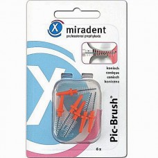 Межзубные ершики Miradent Pic Brush Conical 2.5 - 5.0 мм оранжевые 6 шт